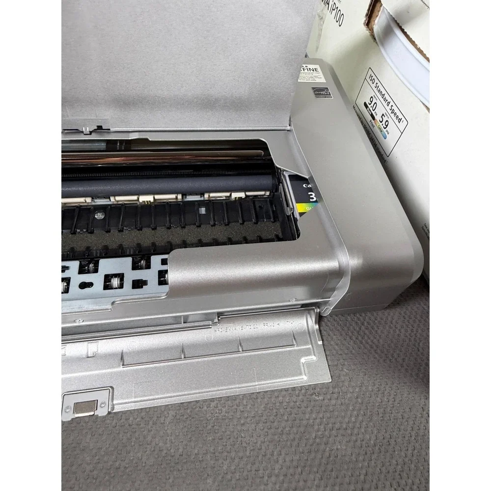 Canon PIXMA iP100 Inkjet Photo Printer Mobile Wireless 1446B002 Silver Gray
